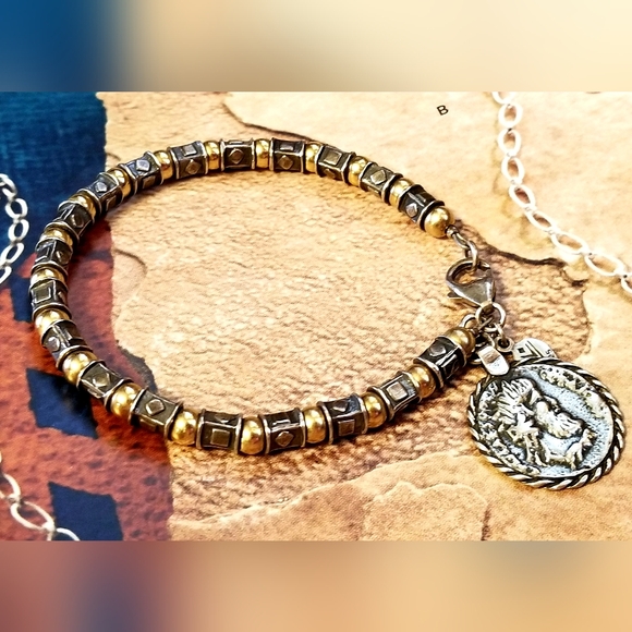 Silpada Sterling Silver & 14k Gold Coin Bracelet - Picture 5 of 10